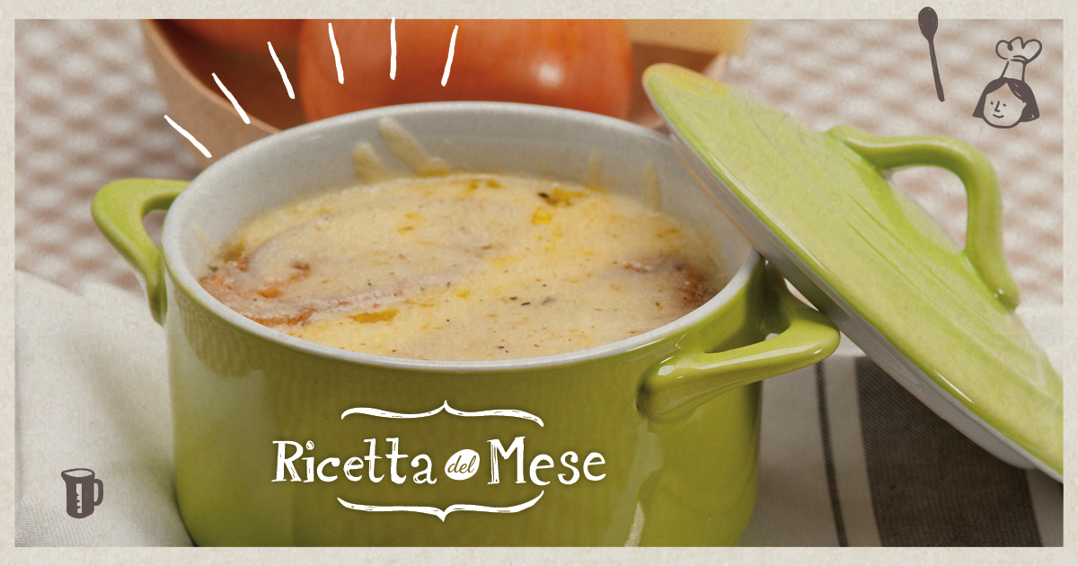 Ricetta del mese zuppa cipolle e speck