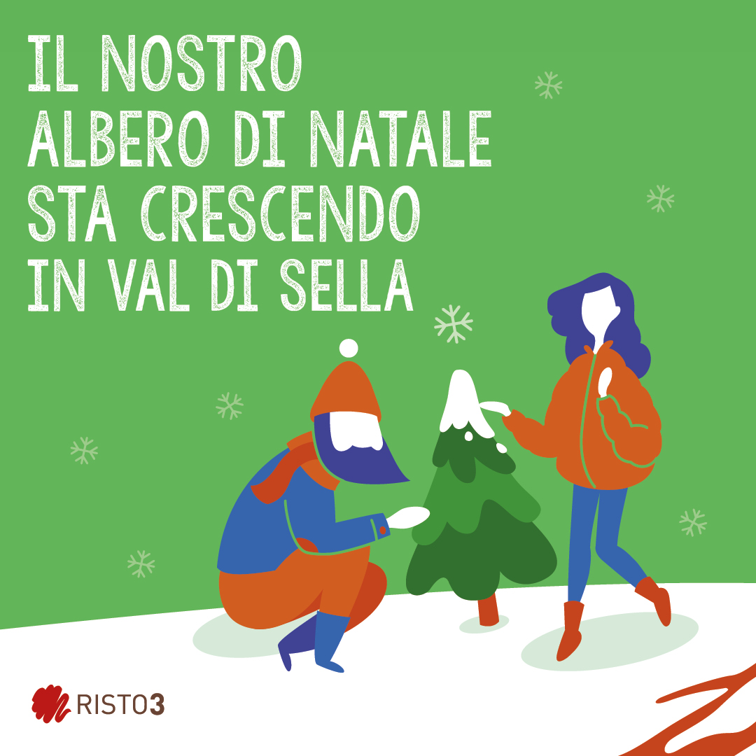 Decorazioni di Natale nei Ristoranti e Self Iniziativa rimboschimento Vaia