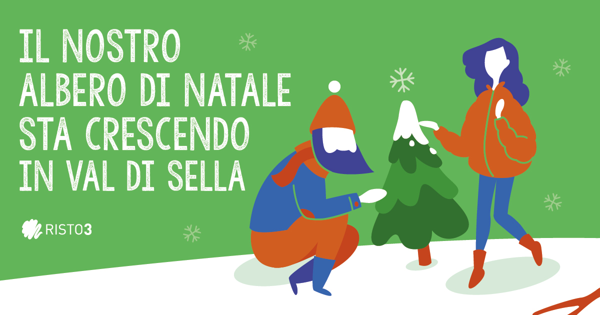 Decorazioni di Natale nei Ristoranti e Self Iniziativa rimboschimento Vaia Val di Sella